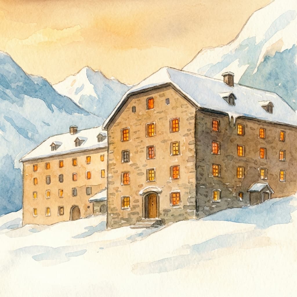 Das Hospiz auf dem Grossen Sankt Bernhard